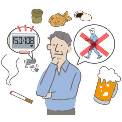 がん・生活習慣病対策のイラスト